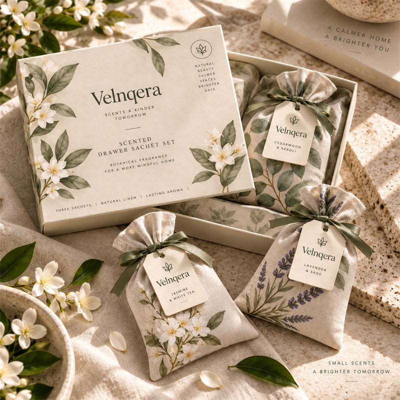 Velnqera Botanical Drawer Sachet Trio